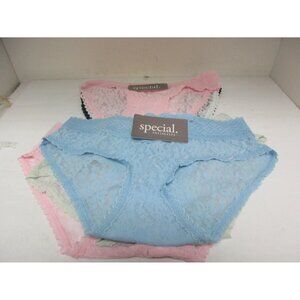Special Intimates Women's 6  Pairs  Lace Panties Assorted Colors Size Large  New